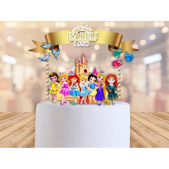 topo de bolo princesas cute baby -