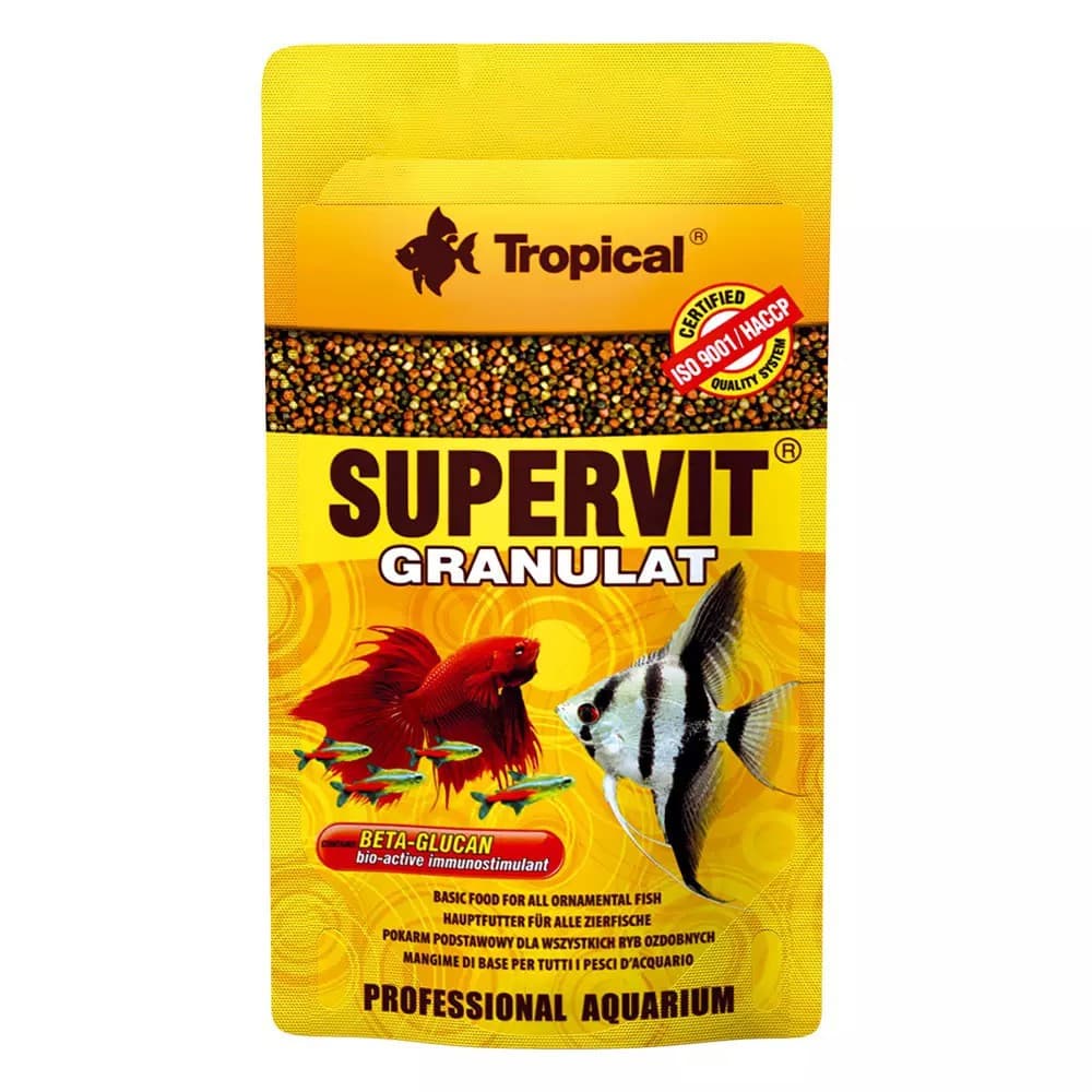 Ração P/ Peixe Supervit Granulat Tropical 10g Zip Lock Sache