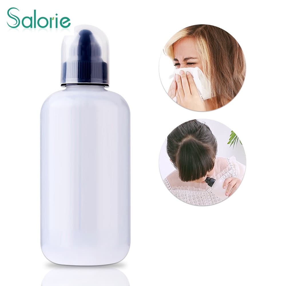 Limpador Nariz Irrigador Nasal Lavagem Sal Neti Pote Evitar Rinite Alérgica Sinusite Adulto Crianças 250ml Pot Rhinit Alérgico
