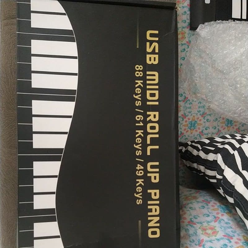 Teclado Eletrônico Digital 61 Teclas Usb Touch Roll Up Portátil Piano Música Ob