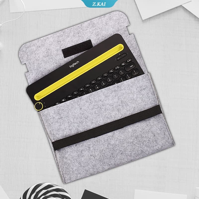 Anti-Choque Saco De Teclado Compacto Flexível Portátil Viagem Acessórios Sentiu Capa Protetora Carrying Case Para Logitech K380 K480