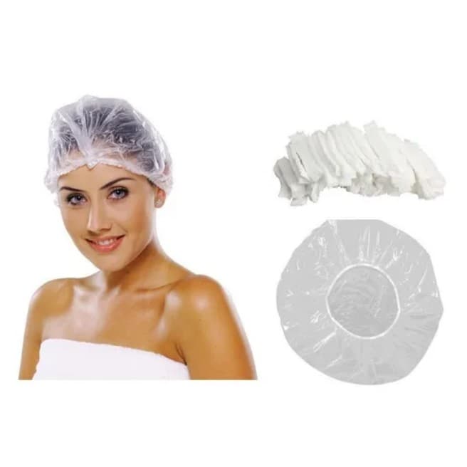 Touca Plástica Descartável Pacote C/ 100 Unidades