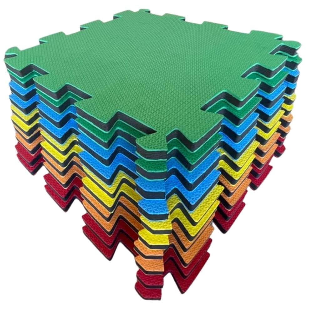 Kit 10 Tatames - EVA Colorido 50x50x2 cm. Academia, Esportes