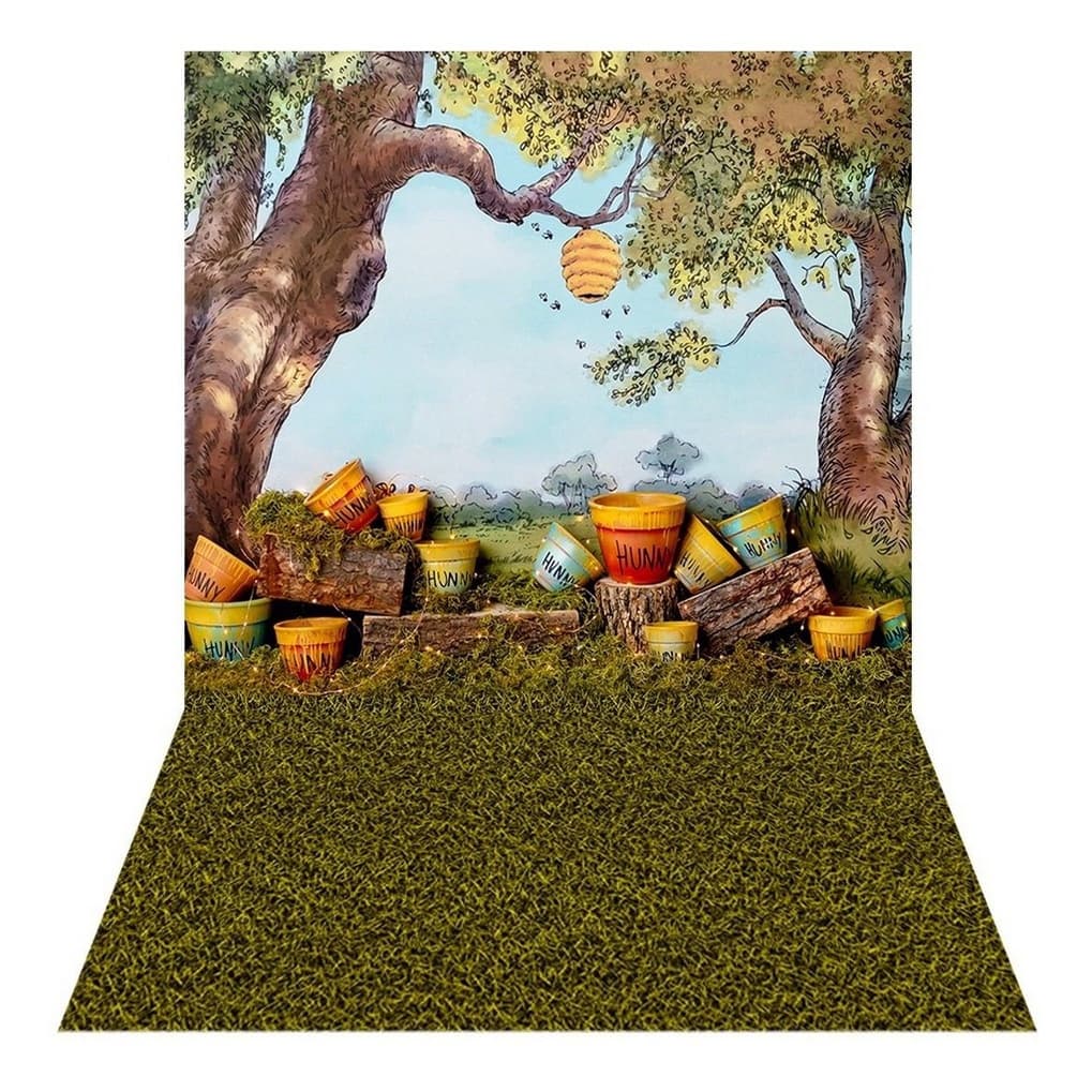 Fundo Fotográfico Tecido Newborn Ursinho Pooh 1,20x1,50 WFP-042