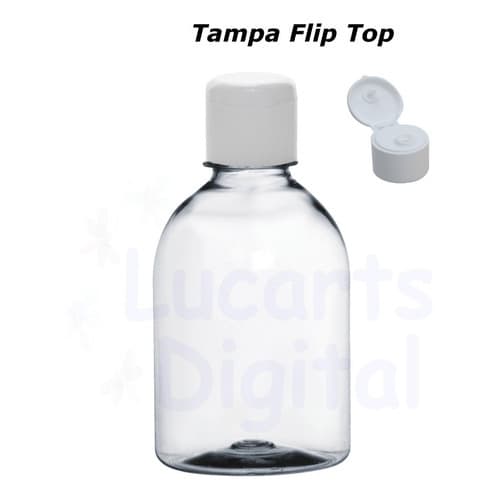 100 Frasco Plástico Para Álcool Em Gel 250 Ml Tampa Flip Top
