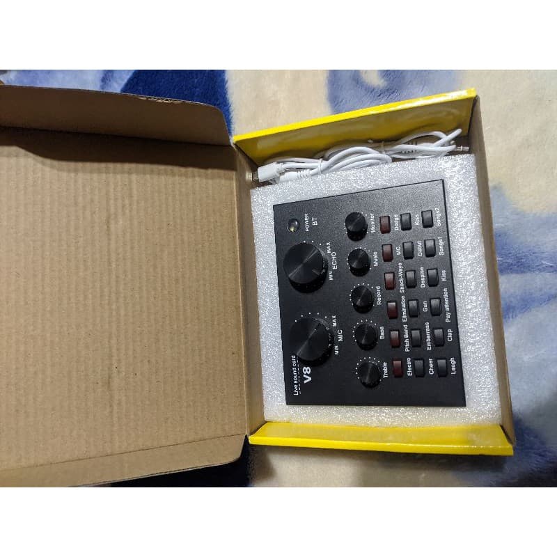 Placa de som V8 Lives no celular e PC