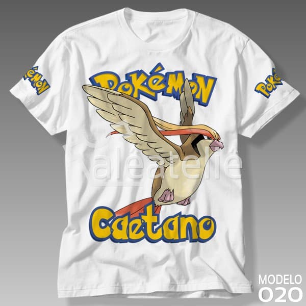 Camiseta Pidgeot Pokemon Go Pokebola Jogo Game Infantil Adulto Personalizada