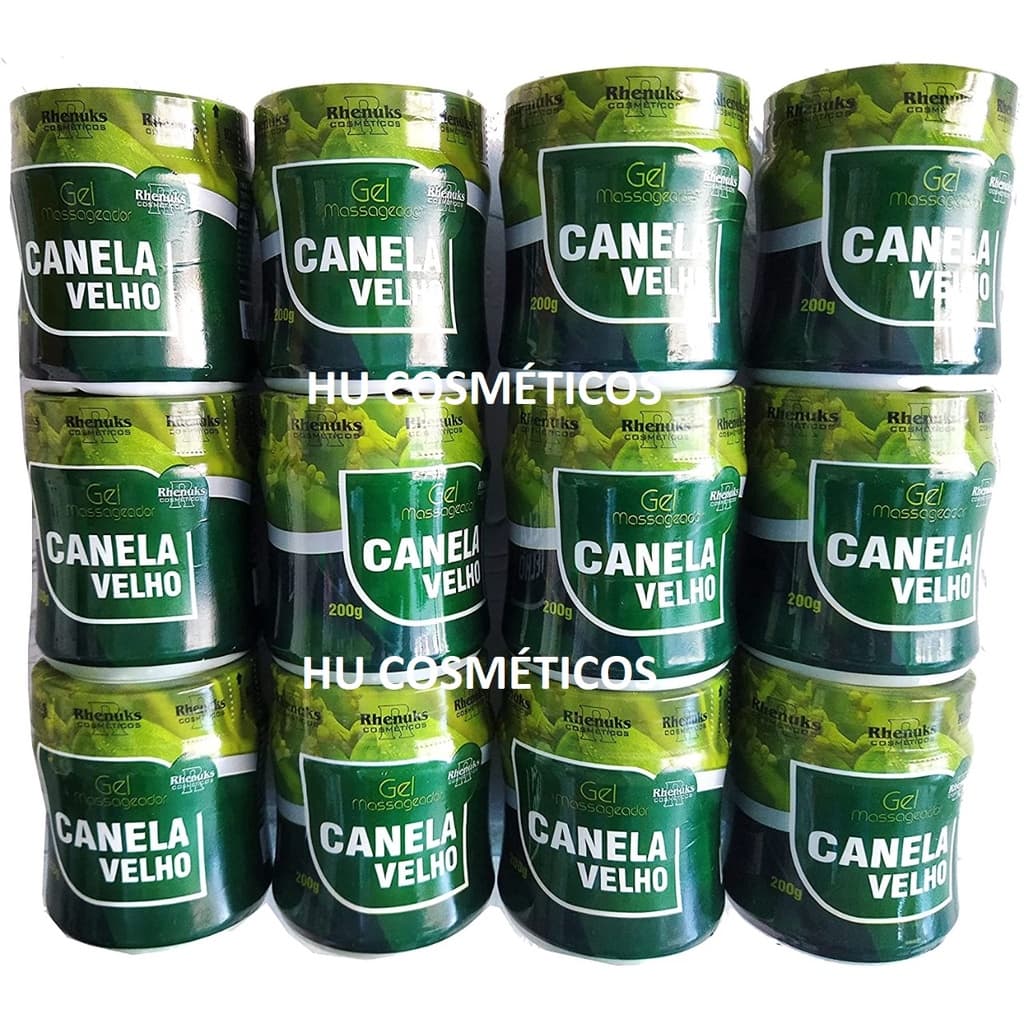 Kit 12 Gel Massageador Canela de Velho 200g - Rhenuks