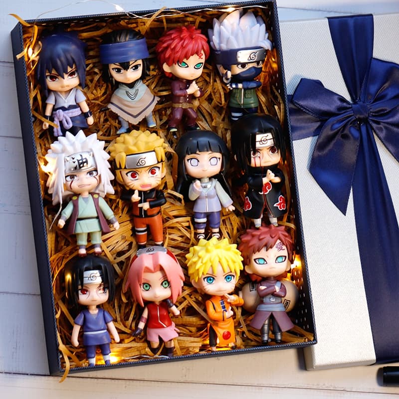 Hot 12 Pçs/set anime Naruto Shippuden Hinta Sasuke Itachi Kakashi Gaara Figura Versão Q PVC Figuras Brinquedos Bonecas Presente Do Miúdo