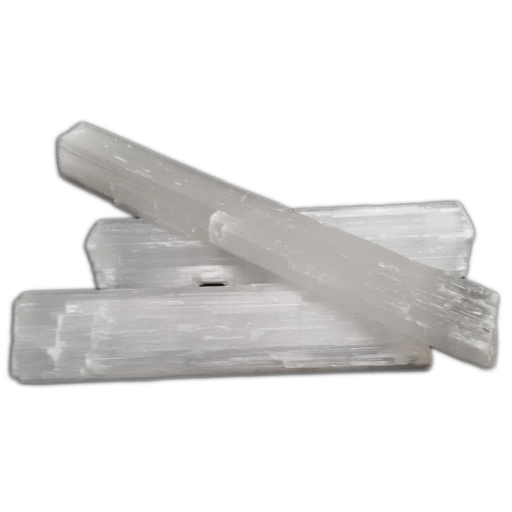 Bastão De Pedra Selenita Branca Bruta Natural (Unidade)