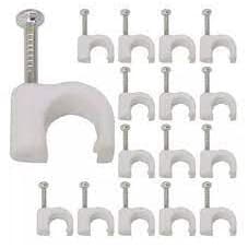 Kit 100 fixa fio rg6 aço Miguelao cabo coaxial