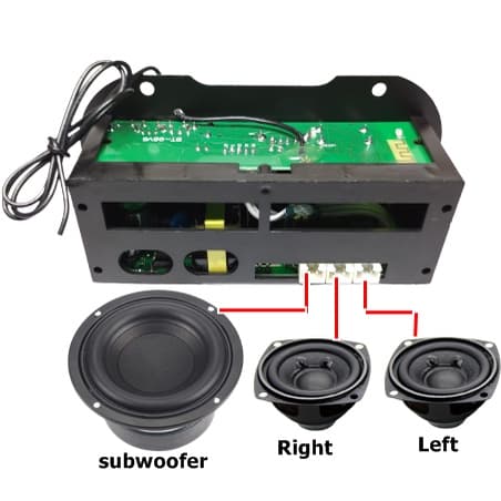 Mini amp 2.1Ch Bluetooth 5.0 Separado subwoofer Independente Novo Modelo