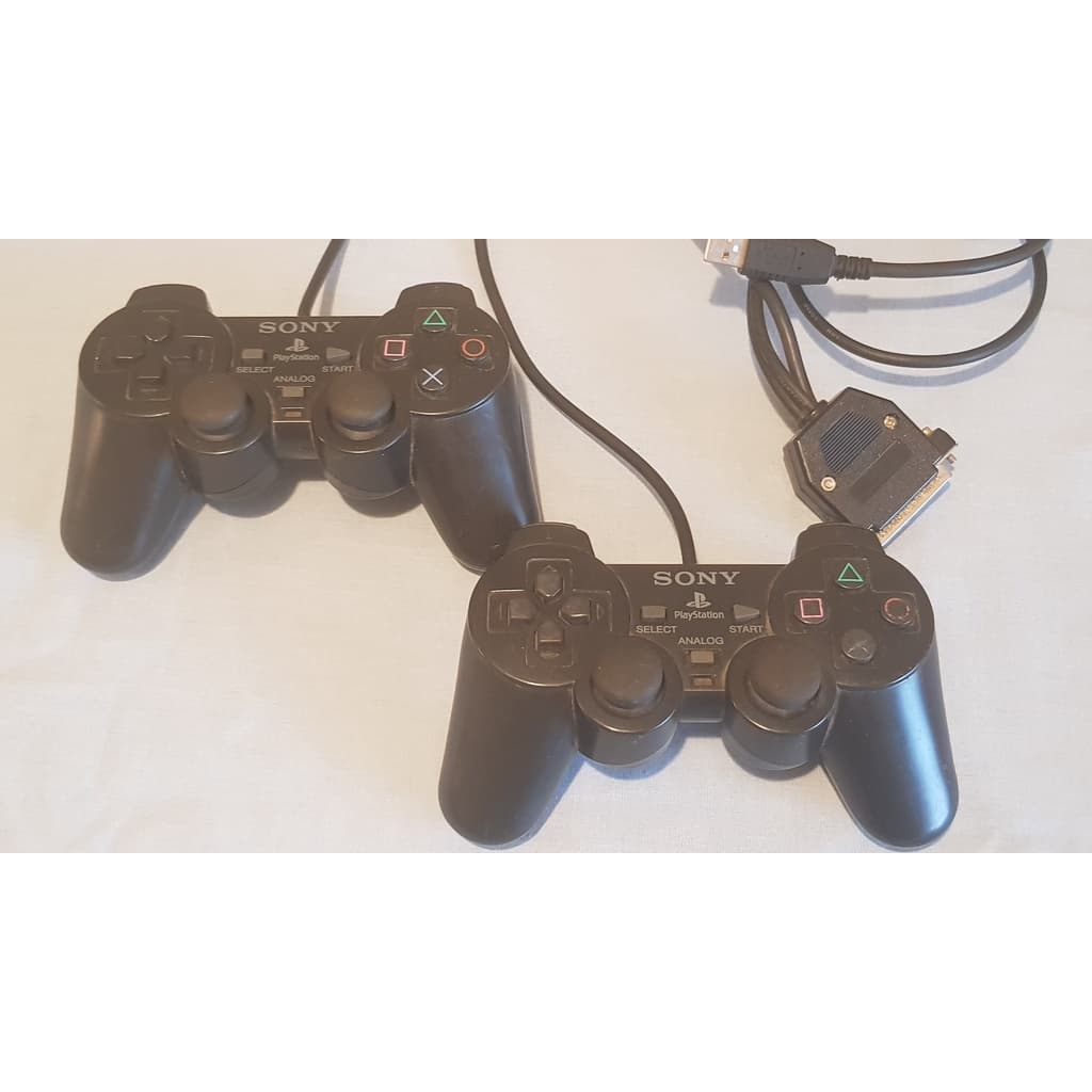 2 Controles Playstation 2 originais p/ PC (entrada porta paralela) - RARIDADE