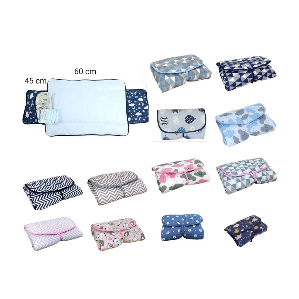 Trocador De Fralda Portátil Impermeável Dobrável Varias estampas