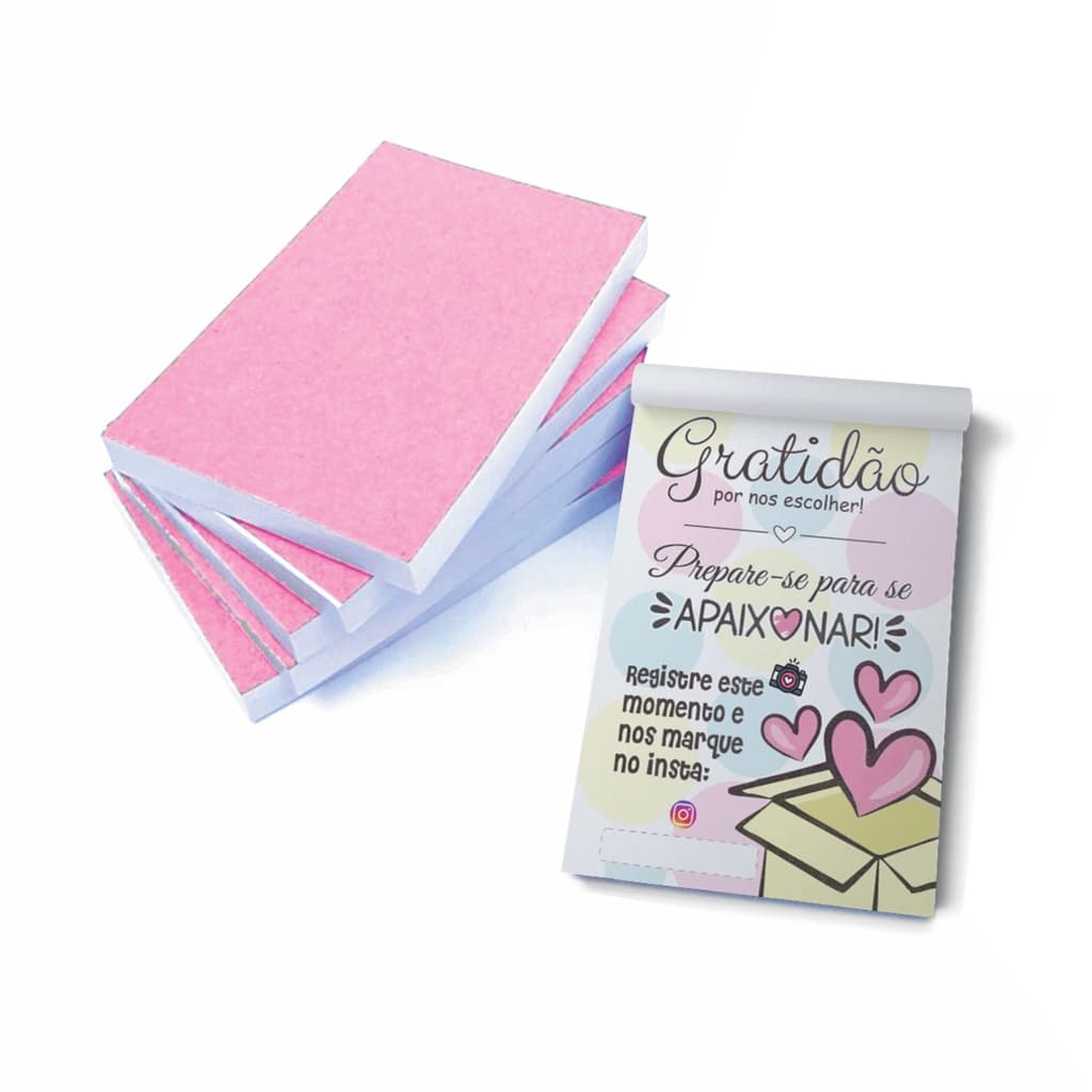 5 Blocos (500 Folhas) para Agradecimento / Gratidão pela Compra