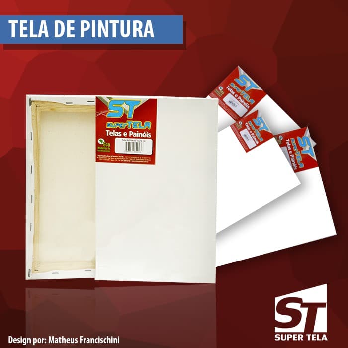 Tela de Pintura 10x10 - pacote com 6 unidades