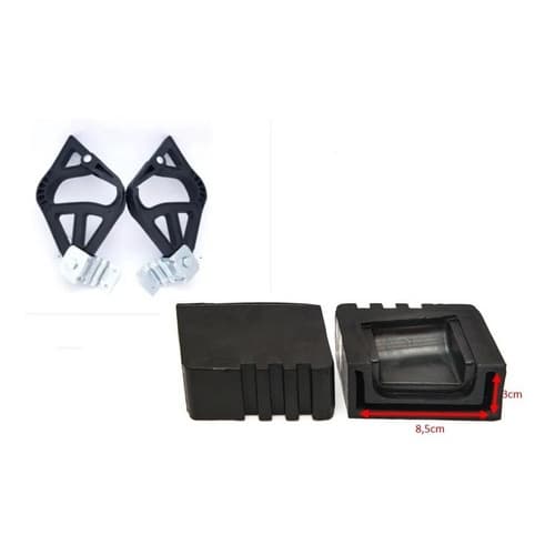 Kit 1 Par Sapata De Borracha, 1 Cinta, 2 Catracas Degrau D