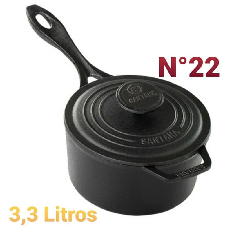 Panela Cabo De Ferro N°22 P/fogão A Gás , Lenha e Cooktop Indução