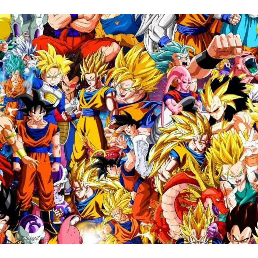 Pelicula Wtp Pintura Hidrográfica - Dragon Ball Z -  Tam 1m X 50cm