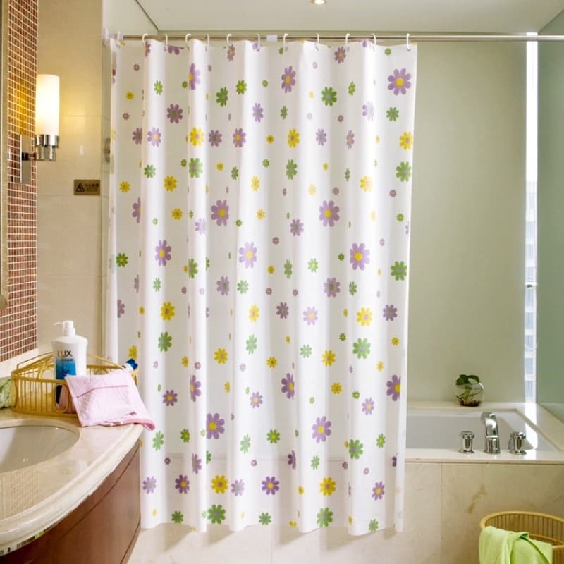 Cortina Para Box Tecido Poliéster 170*180CM de Múltiplas Estampas Tema Floral, Aquática e Moderna