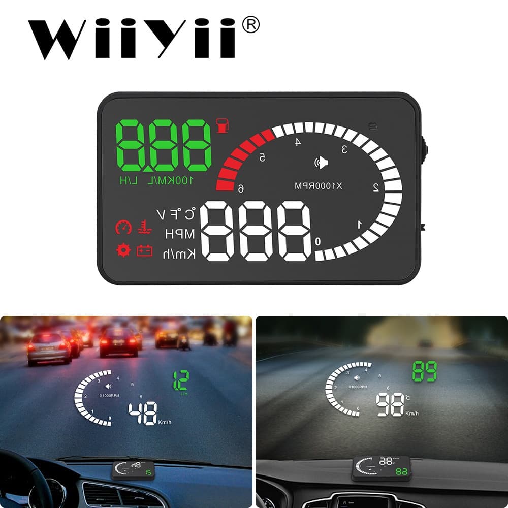 X6 OBD2 II HUD Do Carro 3 Polegada Overspeed Aviso Windshield Projetor Sistema Automático Velocímetro Eletrônico Espelho