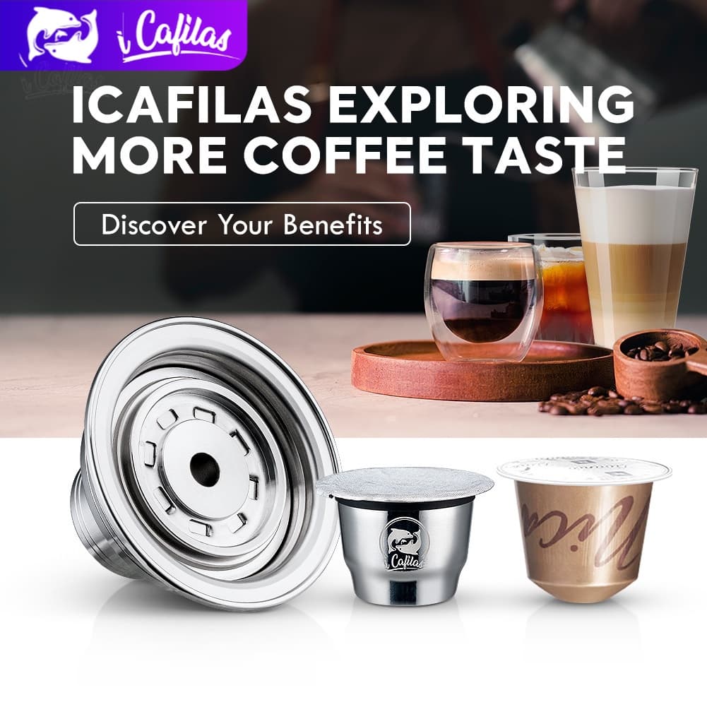 i Cafilas YN01 Cápsulas Conversor Filtro Adaptador De Café Reutilizável Para Máquinas Nespresso Vertuo POP Vertuo Next