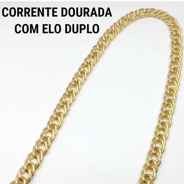 Corrente Resistente Para Alça De  Bolsas E Artesanato -  Corrente Dupla Reforçada