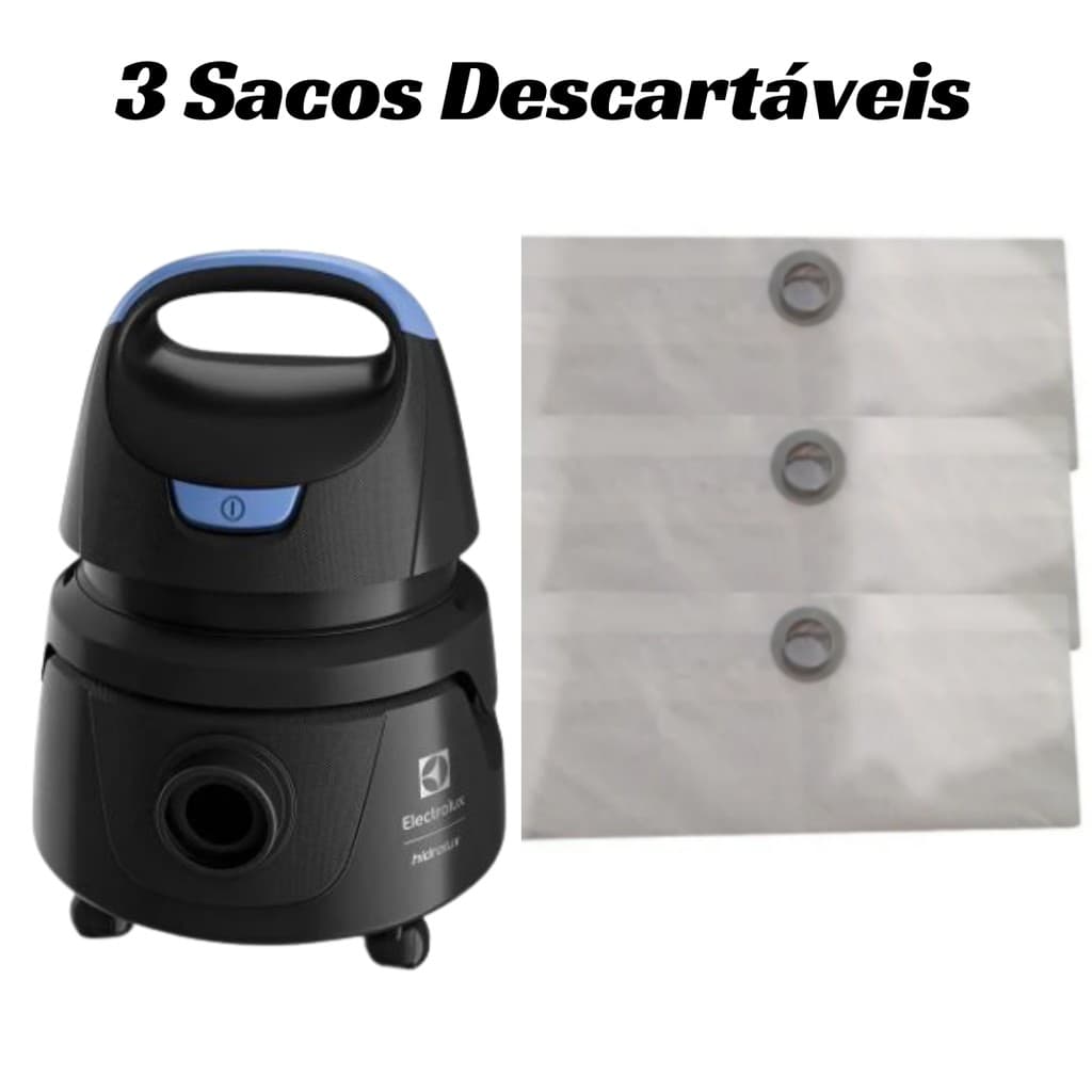 3 Sacos Aspirador De Pó Electrolux Hidrolux Awd01