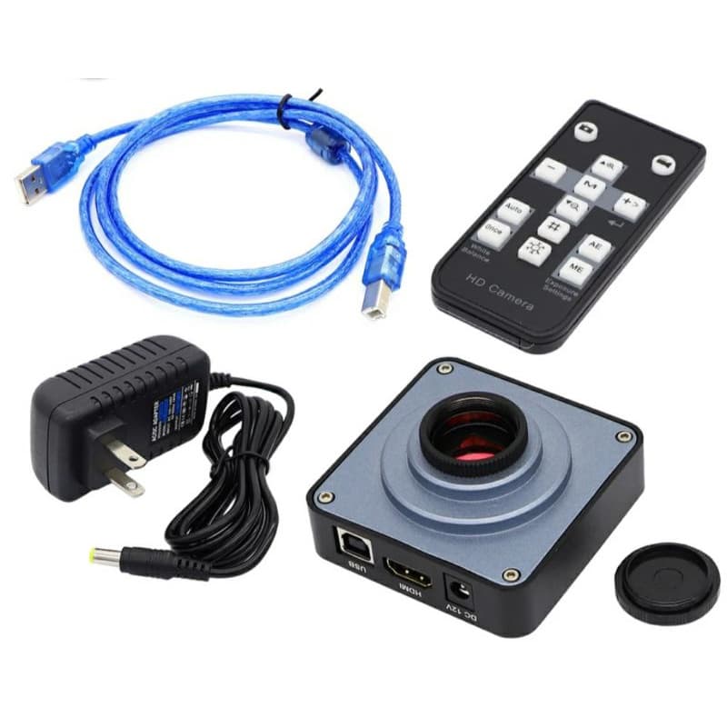 Câmera  Para Microscópio Trinocular com 38 Mega Pixels  HDMI USB SD