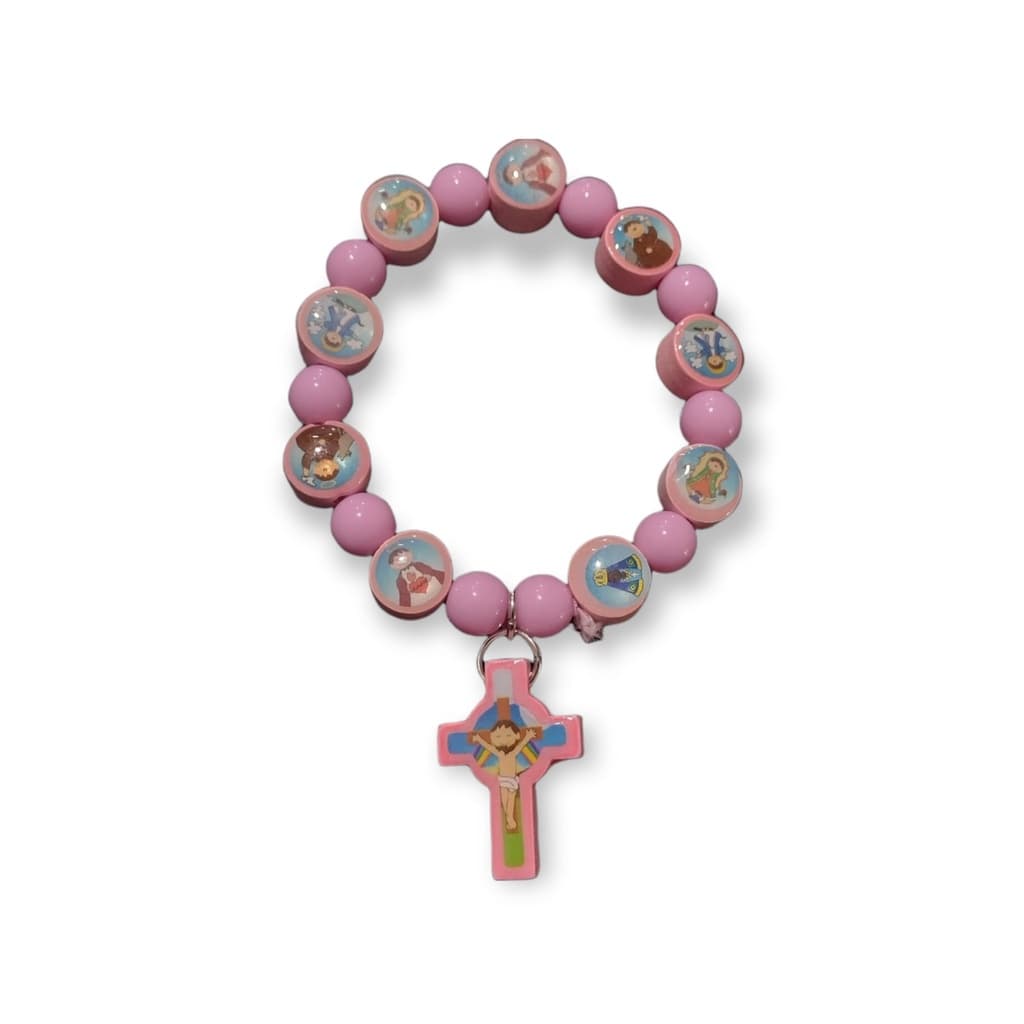 Pulseira Infantil Vários Santos Rosa