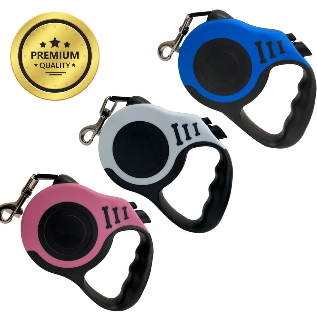 Guia Retrátil Pet Coleira 5 metros - Até 20kg.