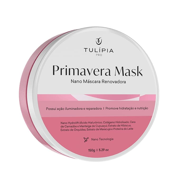 Máscara Facial Primavera Hidratante, Antioxidante Rejuvenescimento , Renovadora Tulipia
