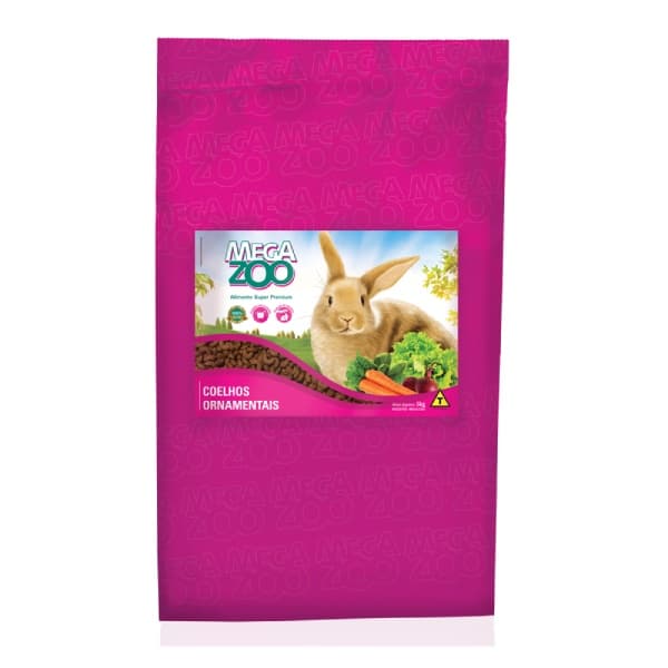 Ração Extrusada Super Premium P/ Coelhos Adulto 5Kg - Megazoo