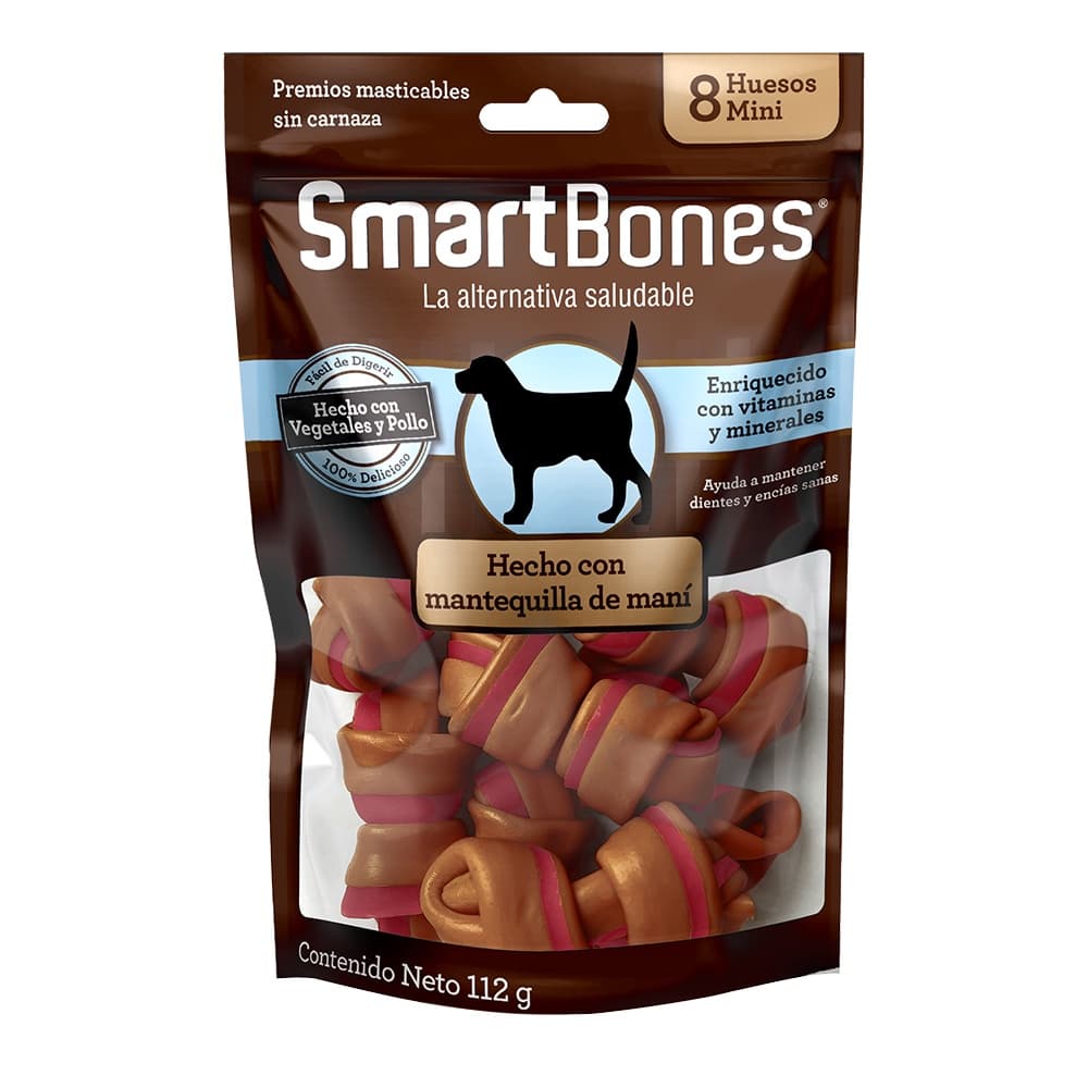 Ossinho P/ Cães Smartbones Manteiga De Amendoim Mini C/ 8 Un