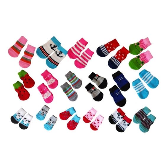 Meia Pet antiderrapante para Caes Cachorros e gatos- 4 unidades