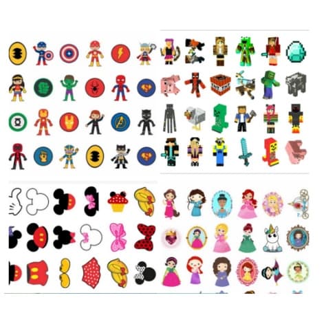 64 tatuagens temporárias infantis 30 temas á sua escolha meninos e meninas aprovadas pelo Inmetro