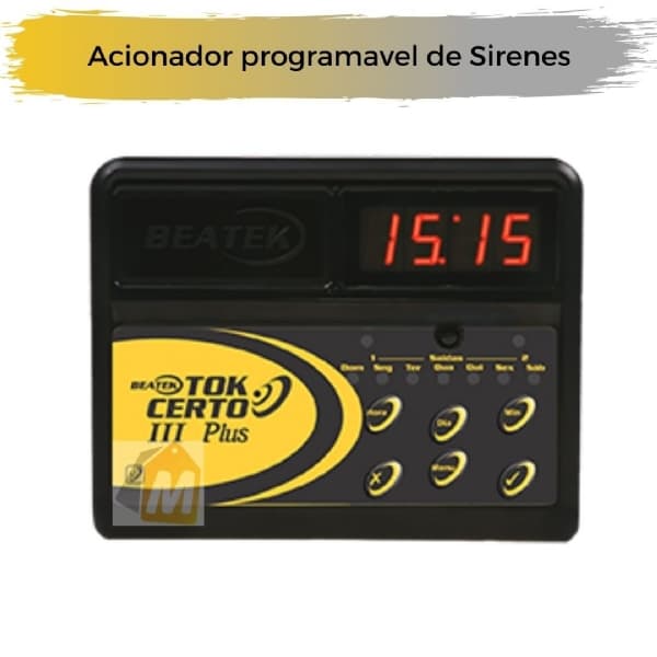Controlador acionador de sirene tok certo 3 lll