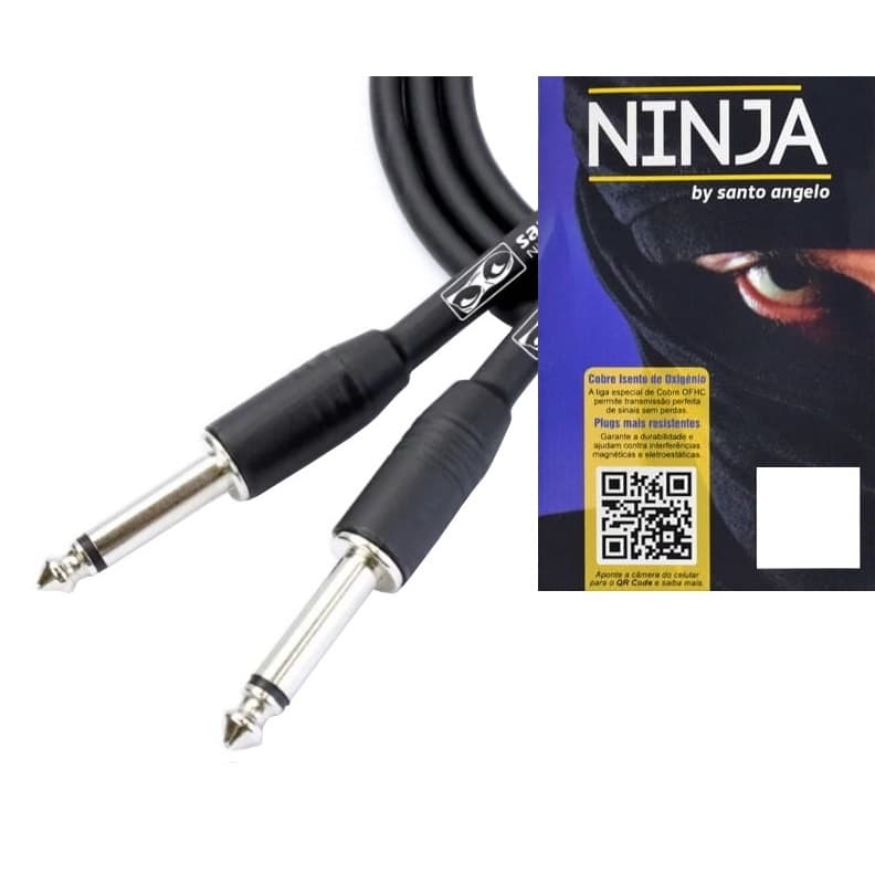Cabo Guitarra Santo Ângelo Ninja P10 X P10 10ft / 3,05m Original Profissional