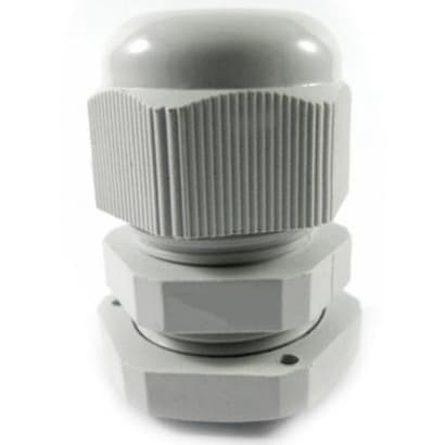 Kit 50 Peças - Prensa Cabo Nylon Pg7 1/4 Cinza Claro