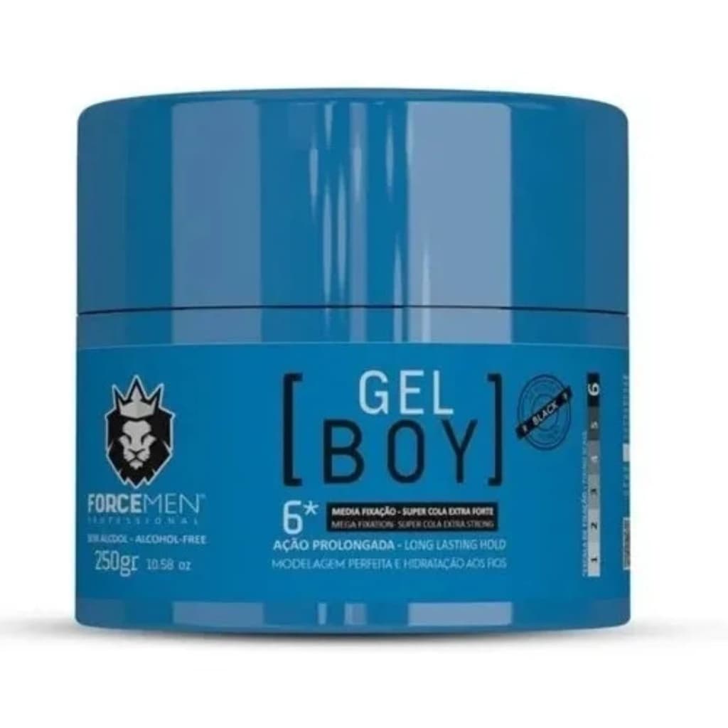 gel boy fixação *6 -profissional-force men -barbearia- o melhor gel