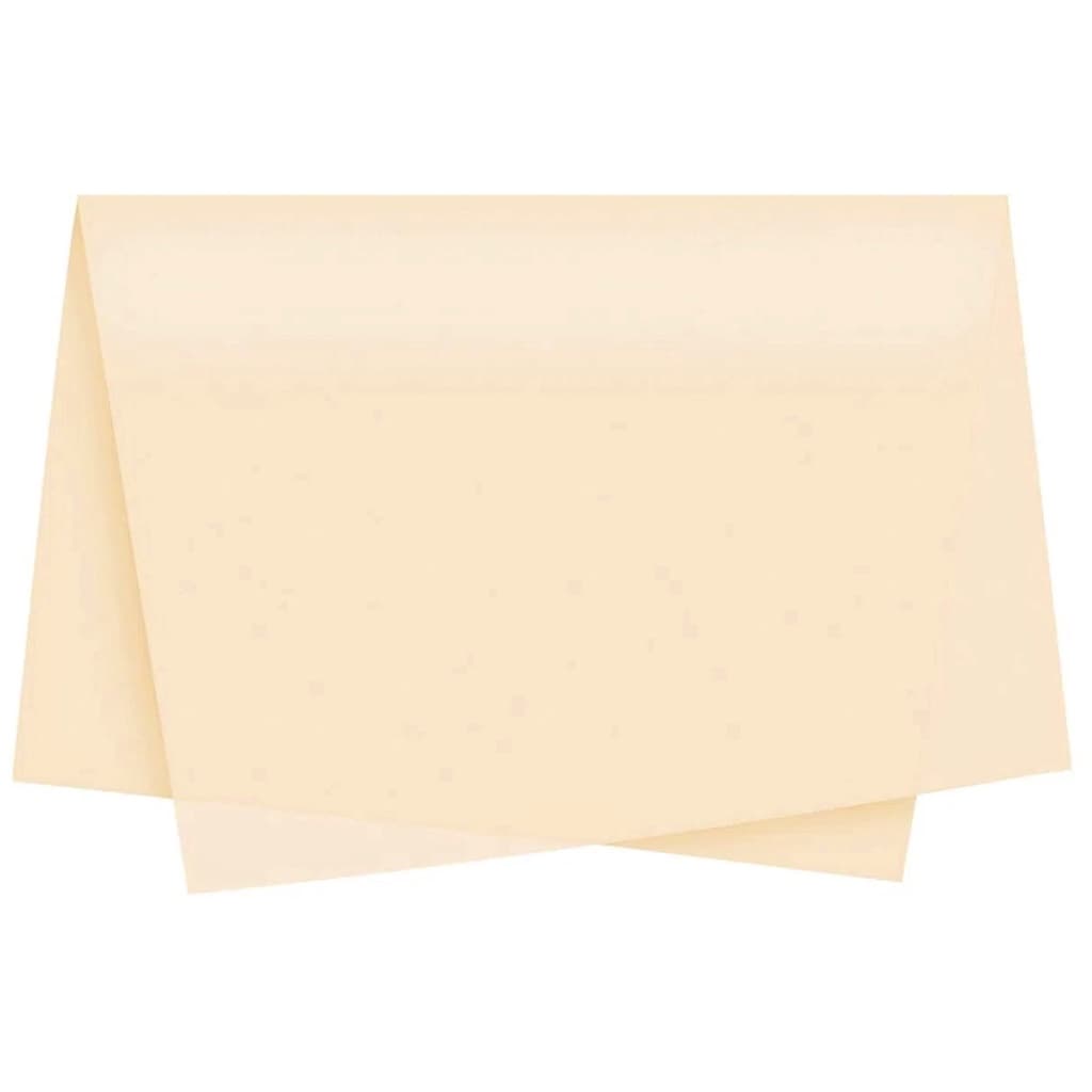 Papel de Seda Cor Champanhe 50x35 Pacote com 50 folhas Artesanato