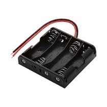 5 Porta Pilhas 4xaa Tipo Canoa