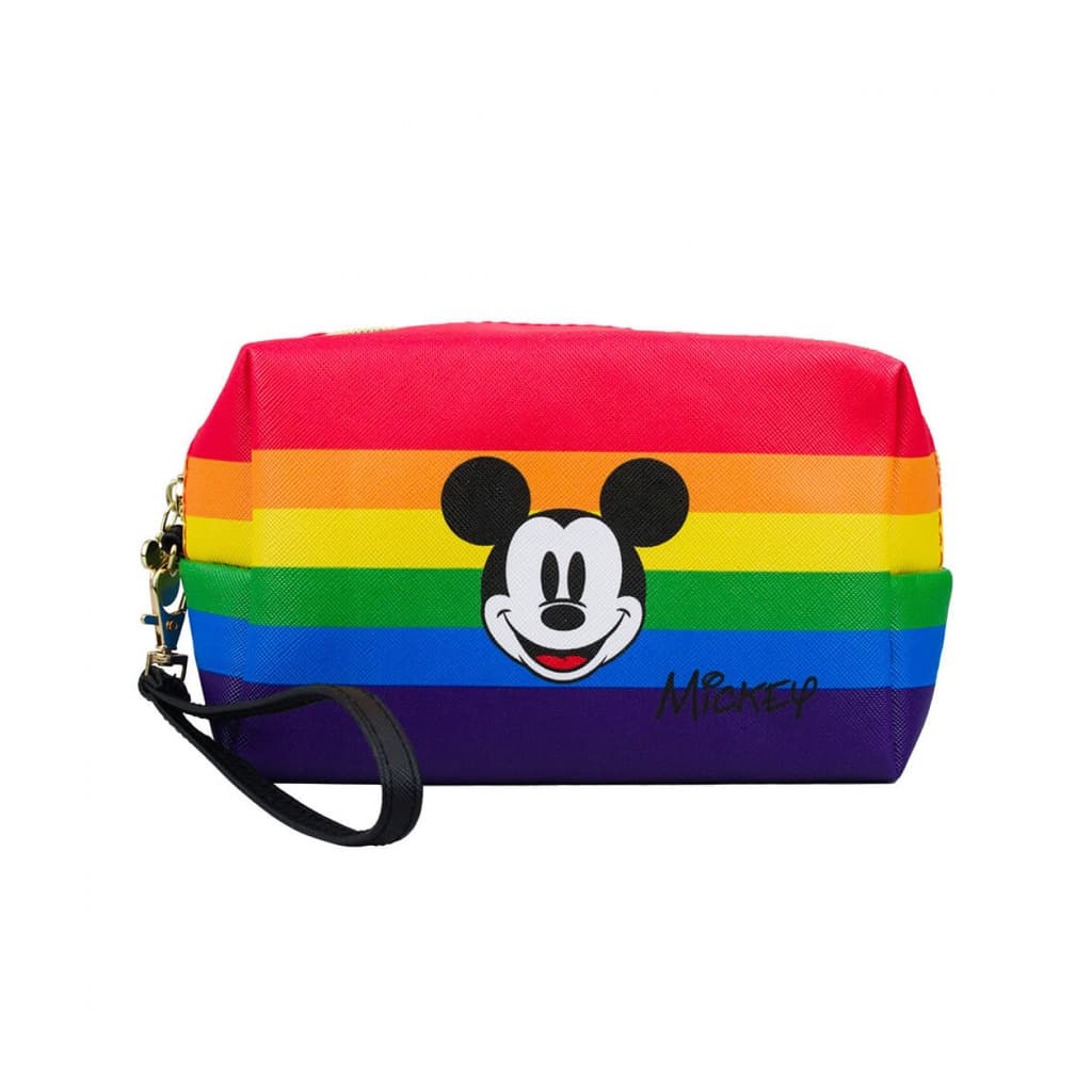 Necessaire Retangular Mickey Mouse Arco-Íris 11x7x17cm  Disney