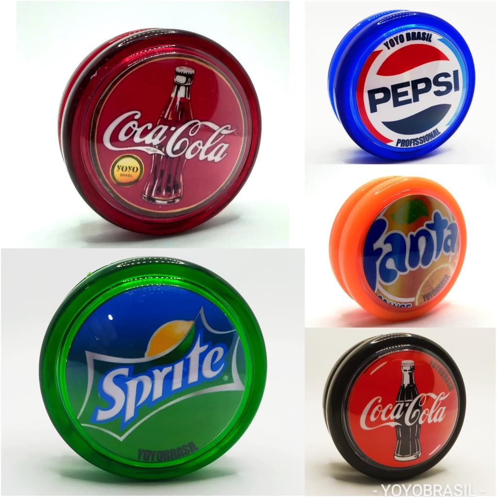 5 Und Yoyo (ioio,yo-yo) Profissional Coca Cola Fanta Sprinte Pepsi Retrô  Produto novo + 6 cordas de brinde