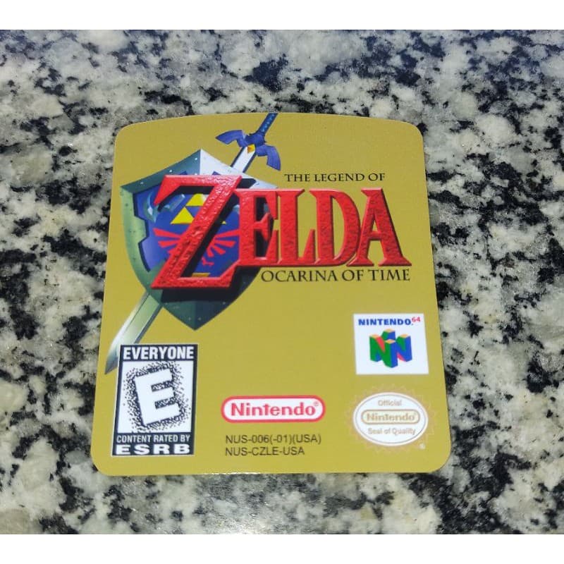 3 label adesiva Zelda ocarina of time n64 Nintendo 64 game