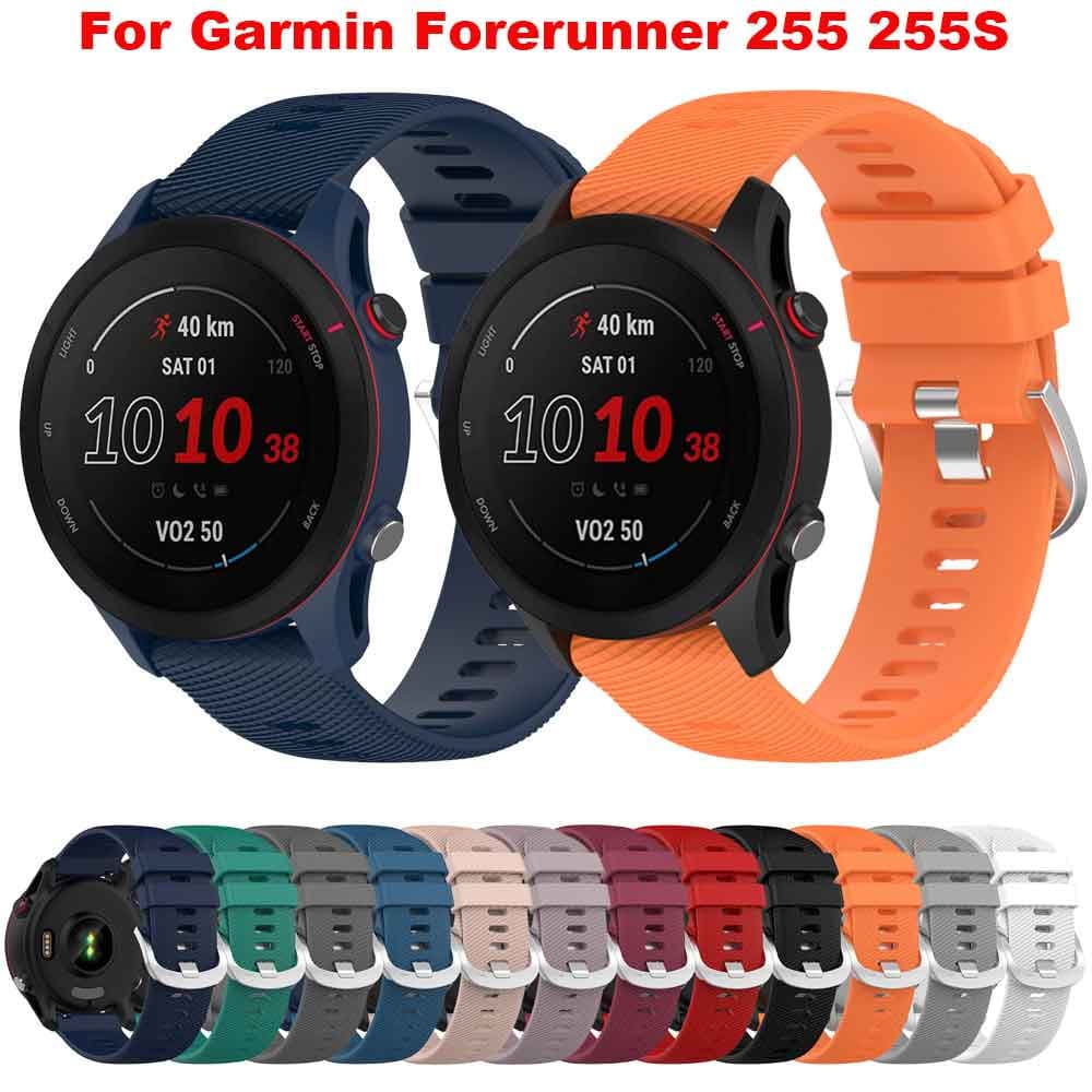 Pulseira De Silicone De 18/22mm Para Garmin Forerunner 255 255S 265 265S/Vivoactive 4 4S/Venu 2 2S Relógio Substituição