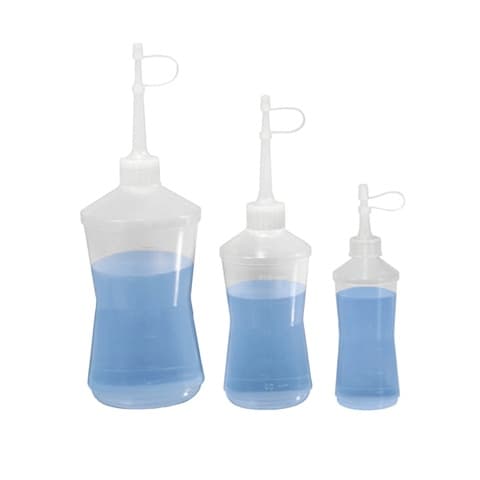 Frasco Plástico Almotolia Armazenamento Líquidos Transparente Marrom Diversos Tamanhos Unidade