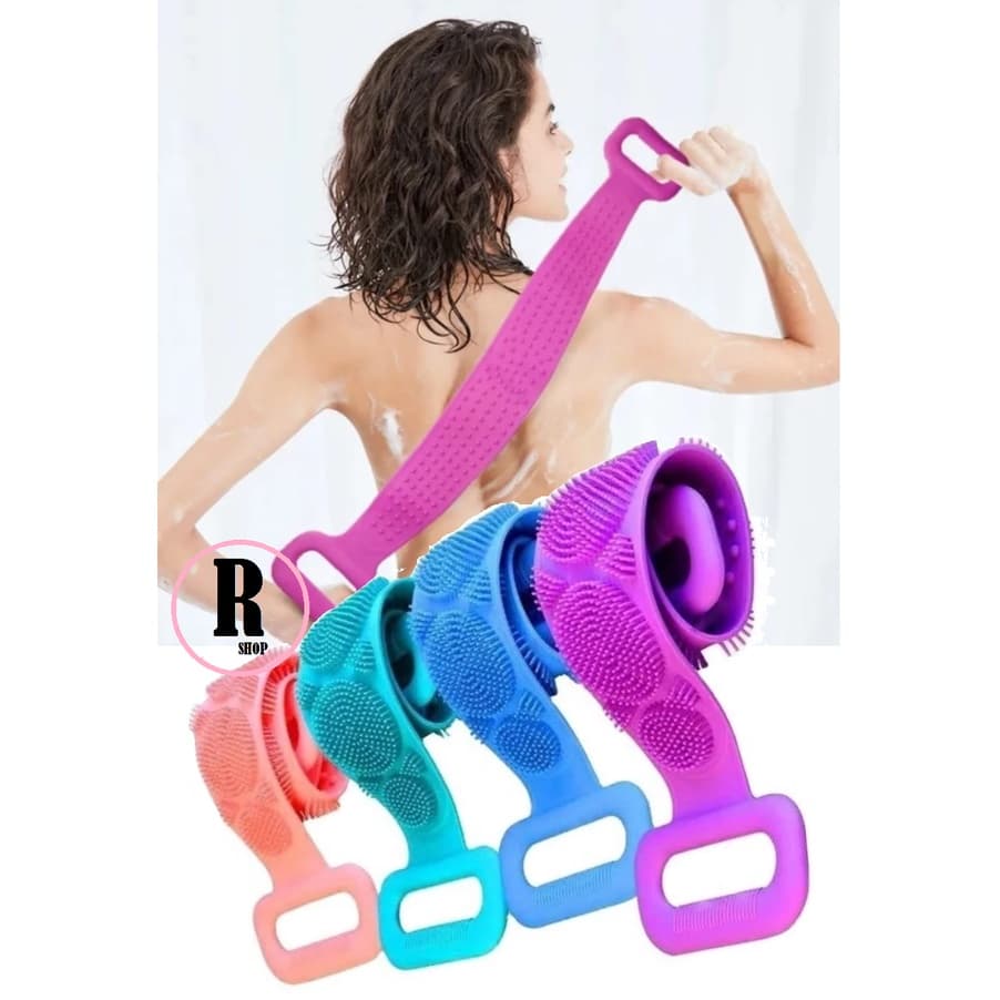 Esfregão Silicone Esponja Silicone Banda Massageadora Escova Banho Lava Costas Bucha Esfoliação Corpo Todo Costas Banho