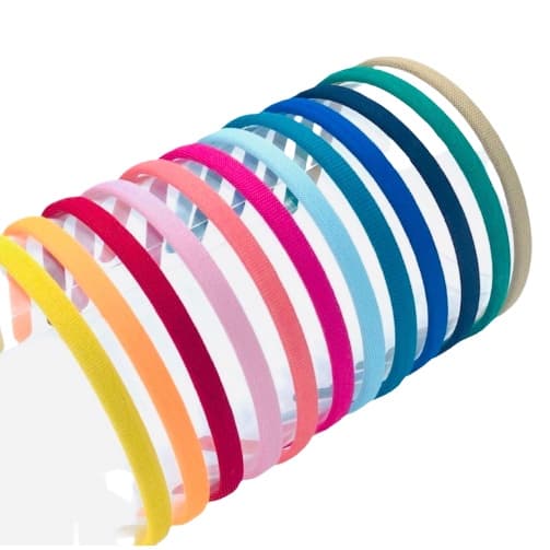 12 Tiara Arco encapada Customizar decorar cabelo menina colorida Tecido 10mm- Mix Cores Vivas