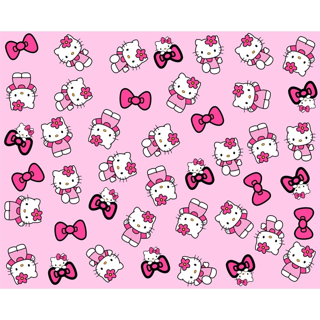 Tecido tricoline, microfibra ou gabardine - Hello Kitty - 0.50cm